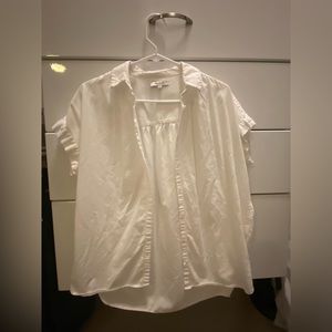 White Madwell Short Sleeve Button-Down in Small